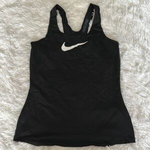 Nike Black Fitted Tank Top with Racerback Medium